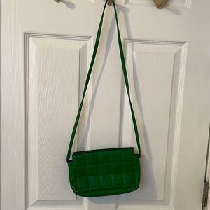 Green Quilted Shoulder Bag